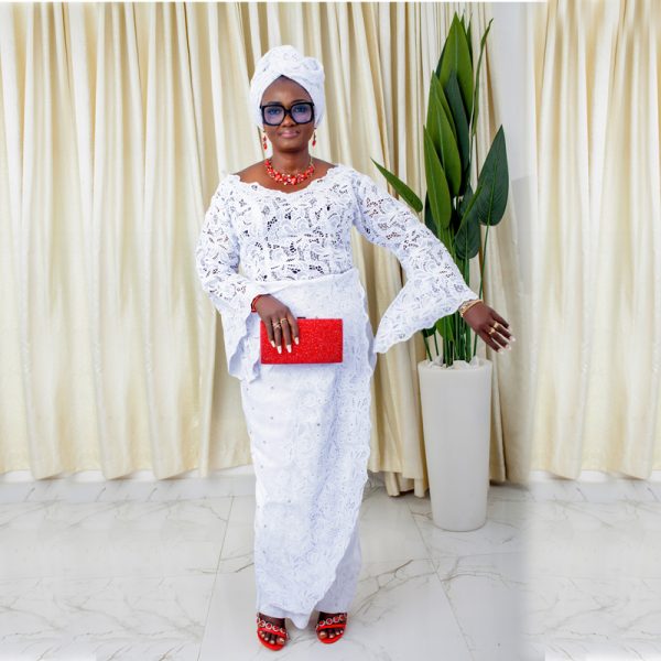 VOH SERIES BLOUSE AND WRAP SKIRT WHITE