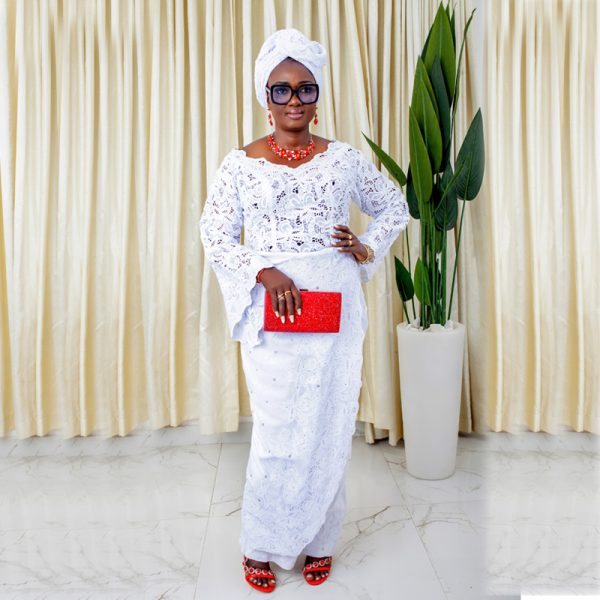 VOH SERIES BLOUSE AND WRAP SKIRT WHITE
