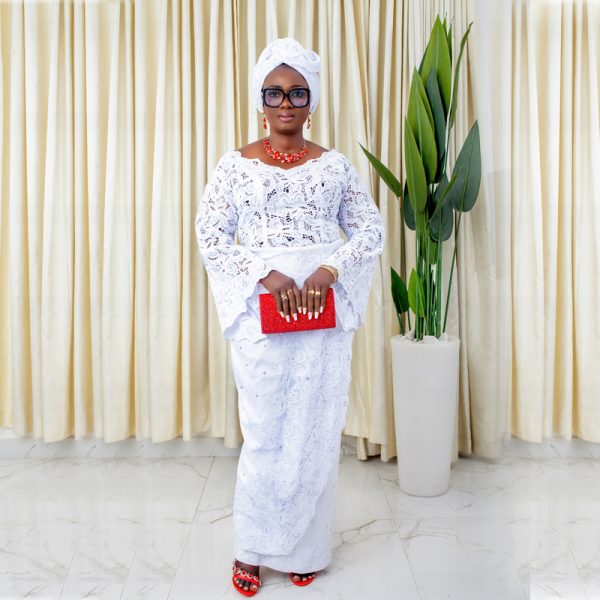 VOH SERIES BLOUSE AND WRAP SKIRT WHITE