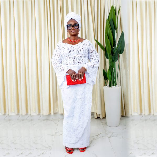 VOH SERIES BLOUSE AND WRAP SKIRT WHITE